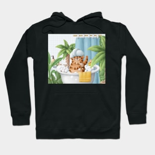 Cute tiger in bath Hoodie